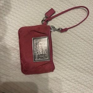 Coach pink wristlet